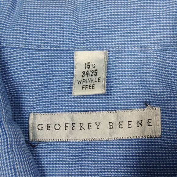 Geoffrey Beene men's long sleeved button down shirt size 15 1/2 (43/35) - Picture 2 of 10